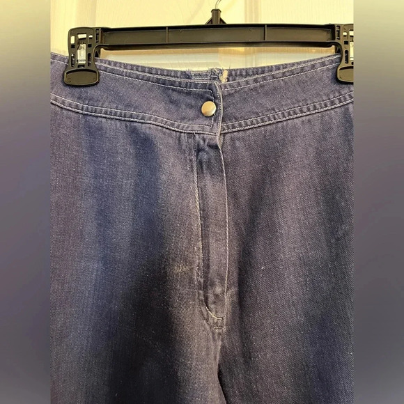 Vintage Blue Flare Jeans with Embroidery - Picture 4 of 9